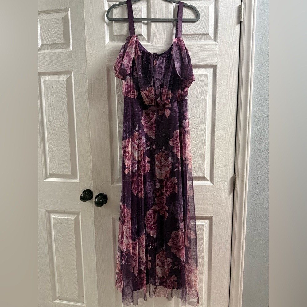 🆕 Candalite Women’s Off The Shoulder Long Tulle Dress Size 2X